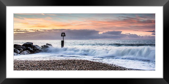 Solent Beach Sunrise Framed Mounted Print by Phil Wareham