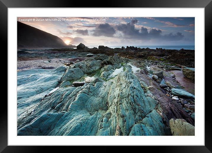 Portwrinkle Framed Mounted Print by Julian Mitchell