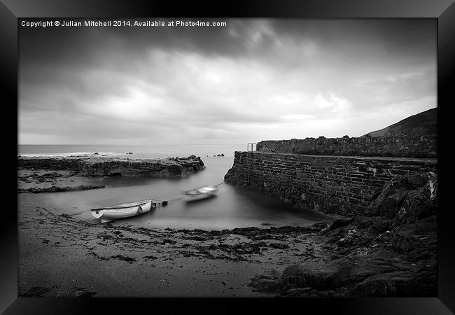 Ghost in the Harbour Framed Print by Julian Mitchell