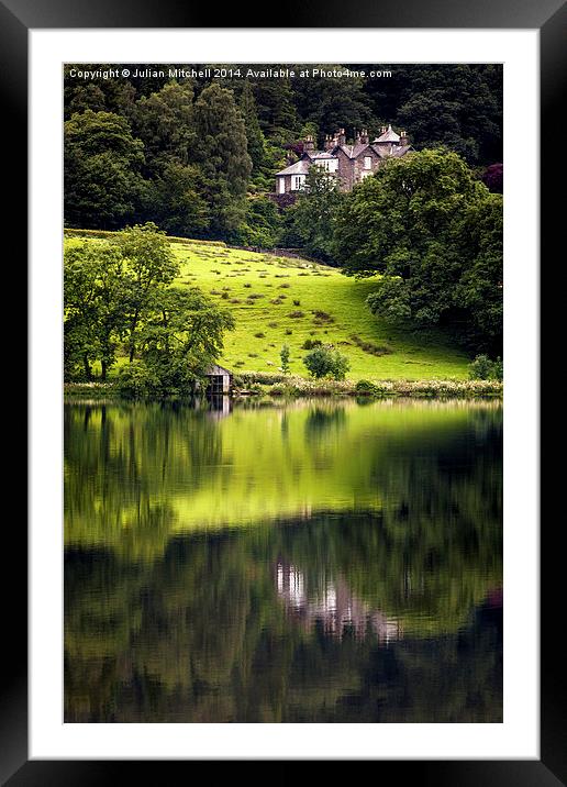 The Boat house Framed Mounted Print by Julian Mitchell