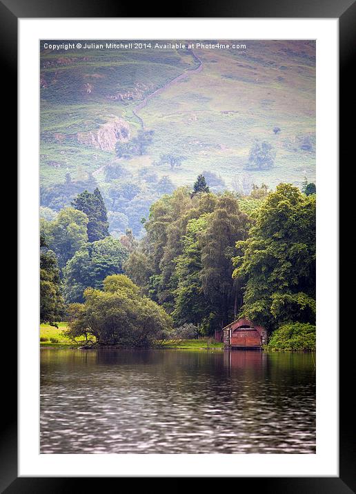 The Boathouse Framed Mounted Print by Julian Mitchell