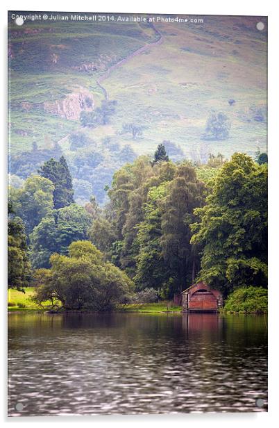 The Boathouse Acrylic by Julian Mitchell