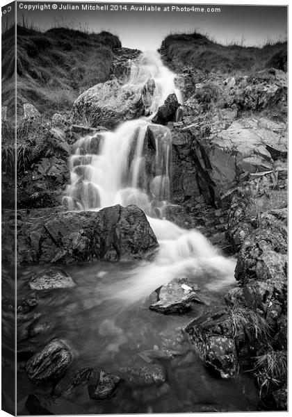Kirkstone Waterfall Canvas Print by Julian Mitchell