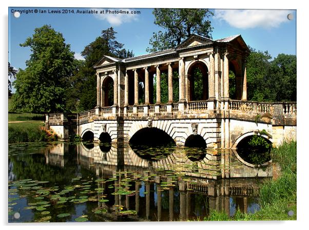The Palladian Bridge at Stowe Acrylic by Ian Lewis