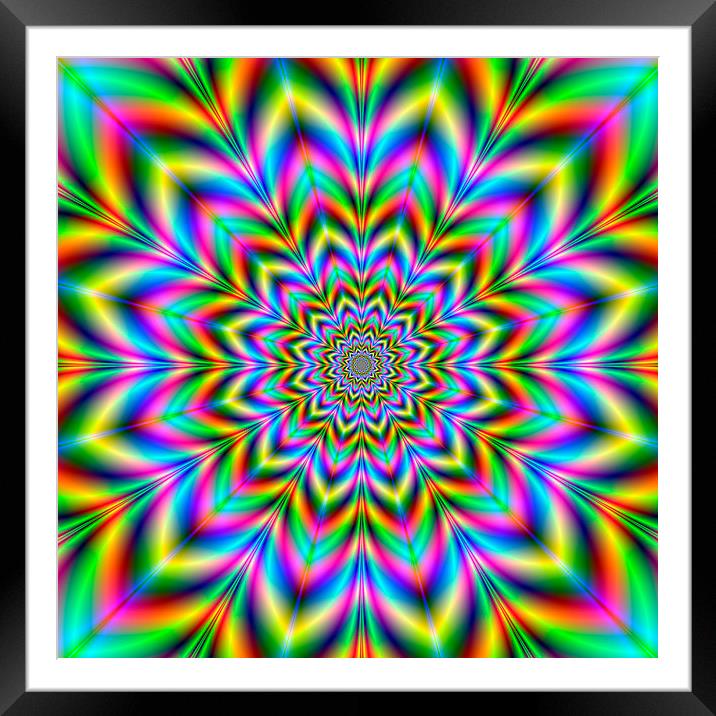 Psychedelic Flower Framed Mounted Print by Colin Forrest