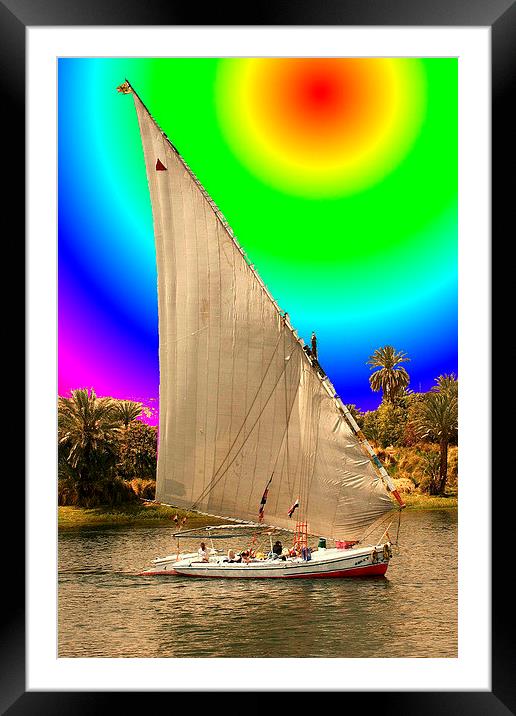 Sailing on the Nile Framed Mounted Print by Matthew Lacey
