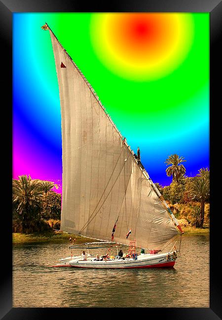 Sailing on the Nile Framed Print by Matthew Lacey