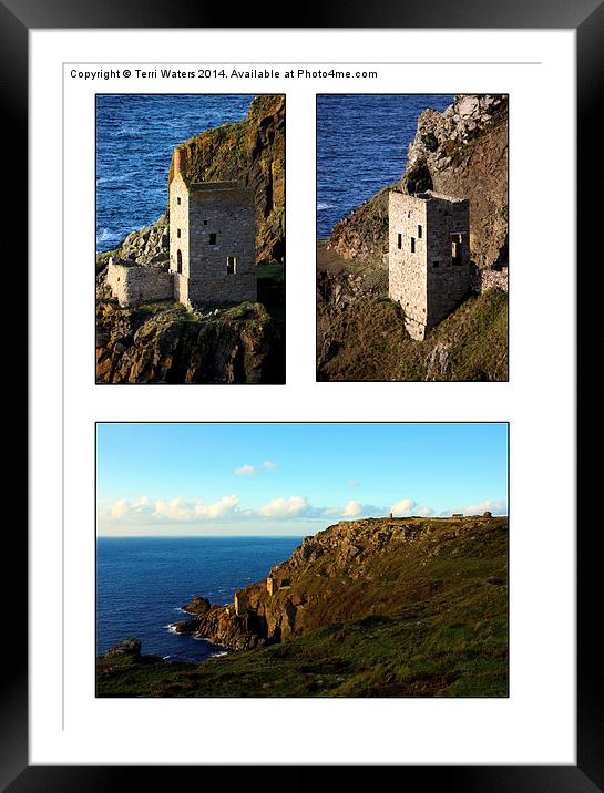 Botallack Crowns Framed Mounted Print by Terri Waters