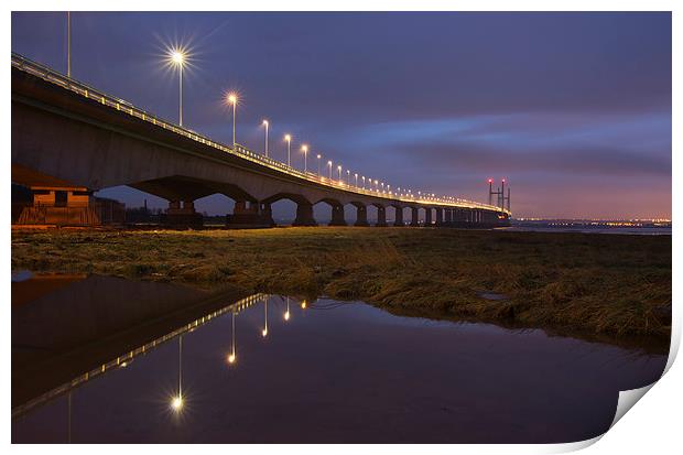 The New Severn Bridge Print by Pete Hemington