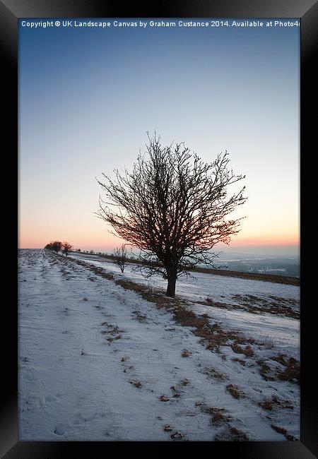 Winter Sunset Framed Print by Graham Custance