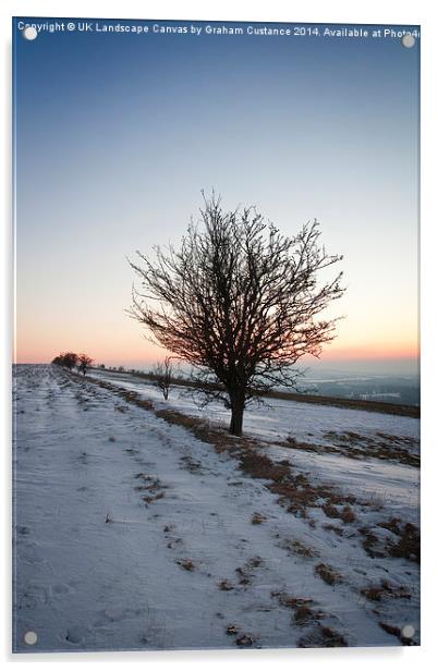 Winter Sunset Acrylic by Graham Custance