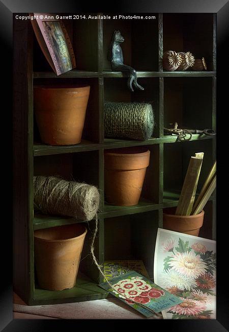 The Potting Shed Framed Print by Ann Garrett