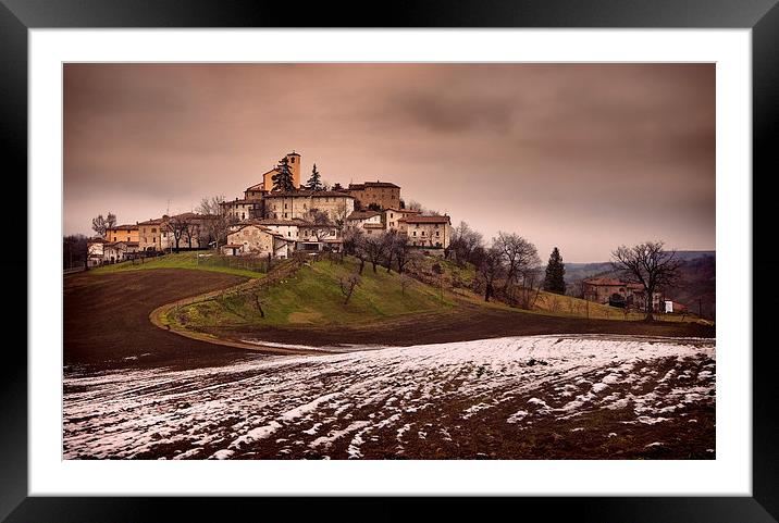 Landscape of Montecorone, Italy Framed Mounted Print by Guido Parmiggiani