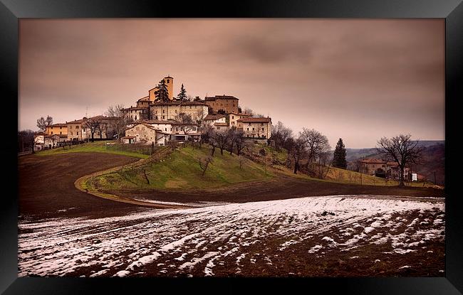 Landscape of Montecorone, Italy Framed Print by Guido Parmiggiani