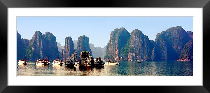 Ha Long Bay, Vietnam Framed Mounted Print by Geoffrey Higges