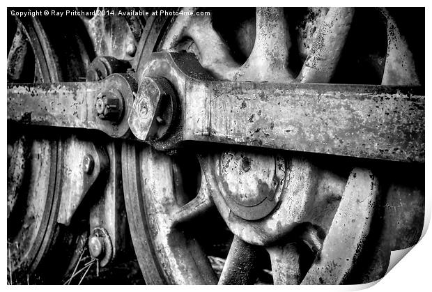 Vintage Steam Train Wheels Print by Ray Pritchard