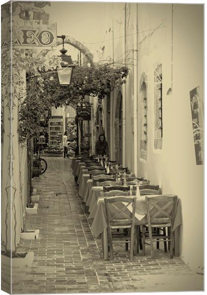 Old town Rethymno Canvas Print by Rod Ohlsson