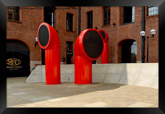 Red ventilators in Liverpool’s Albert Dock Framed Print by Frank Irwin