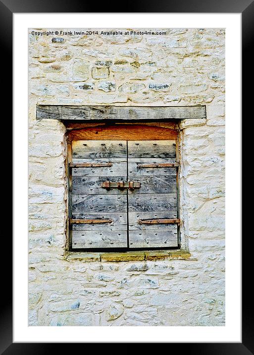 An old door found in Conway, North Wales Framed Mounted Print by Frank Irwin
