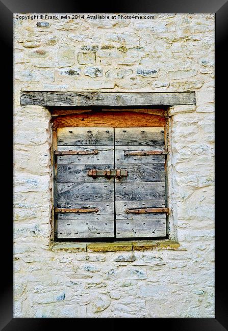 An old door found in Conway, North Wales Framed Print by Frank Irwin