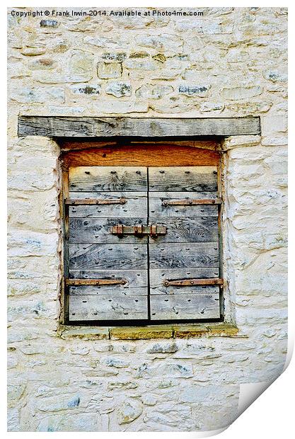 An old door found in Conway, North Wales Print by Frank Irwin