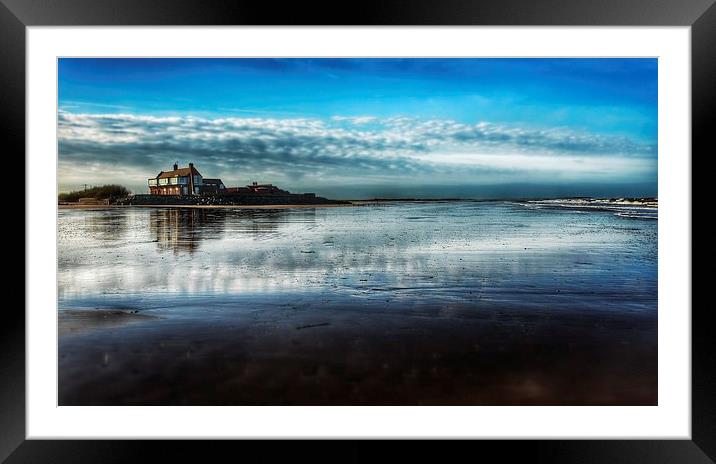 Brancaster beach and golf club Framed Mounted Print by Gary Pearson