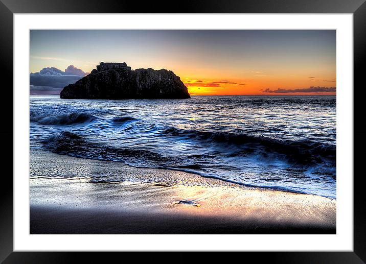 Saint Catherines Island, Tenby Framed Mounted Print by Simon West