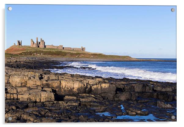 Dunstanburgh Castle Acrylic by Kevin Tate