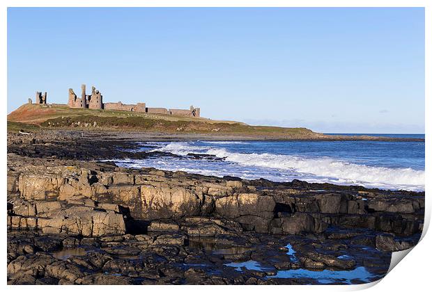 Dunstanburgh Castle Print by Kevin Tate