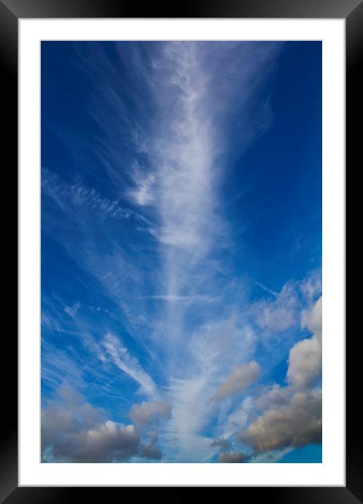 Column Cloud Framed Mounted Print by David Pyatt