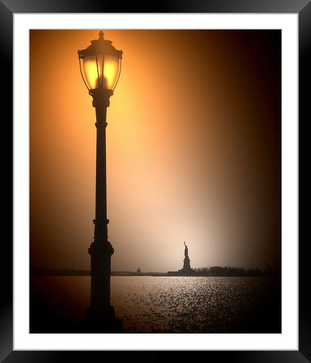 Shine Light on Liberty Framed Mounted Print by Terry Lee