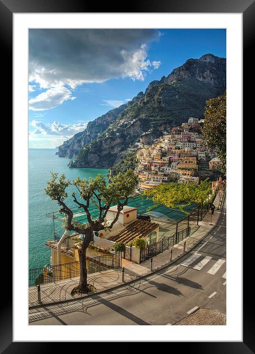 Positano Amalfi Coast Framed Mounted Print by Robert Pettitt