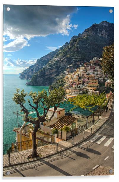 Positano Amalfi Coast Acrylic by Robert Pettitt