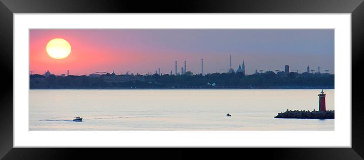 Sunset over the Venetian Lagoon Framed Mounted Print by Tom Gomez
