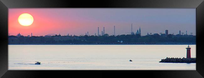 Sunset over the Venetian Lagoon Framed Print by Tom Gomez