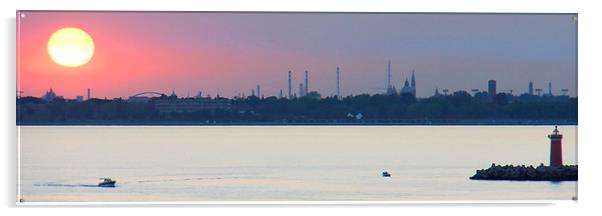 Sunset over the Venetian Lagoon Acrylic by Tom Gomez