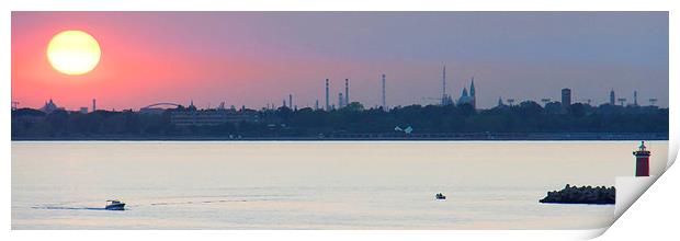 Sunset over the Venetian Lagoon Print by Tom Gomez
