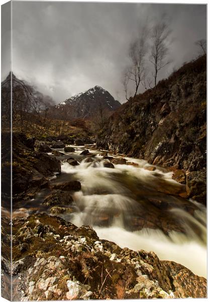 Etive River Canvas Print by R K Photography