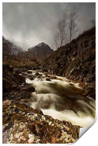 Etive River Print by R K Photography