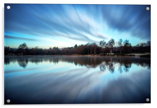 Piltdown Pond, Sussex Acrylic by sam moore