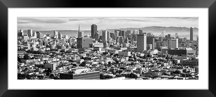 San Francisco Skyline Framed Mounted Print by sam moore