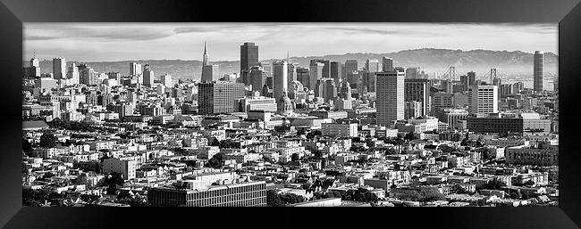 San Francisco Skyline Framed Print by sam moore