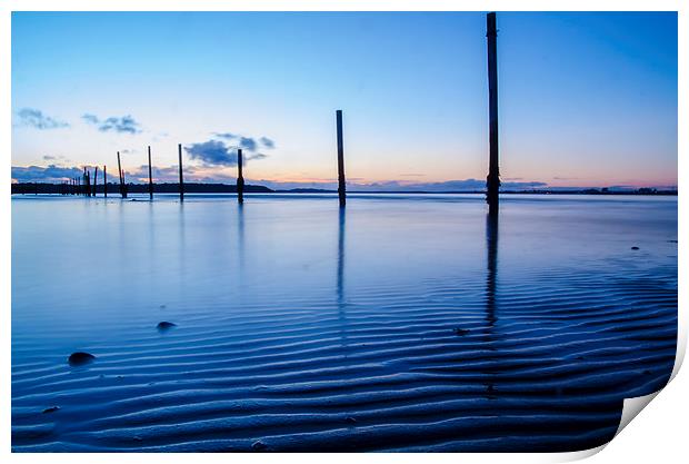 Poole Harbour Evening Hill Print by Kelvin Futcher 2D Photography