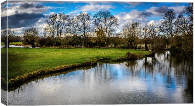 Winter View of Flatford Suffolk Canvas Print by matthew  mallett