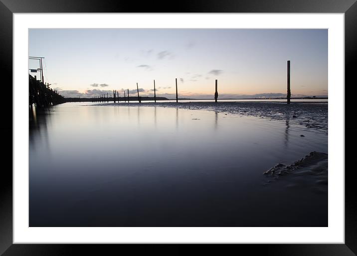 Evening Hill Sunset at low tide Framed Mounted Print by Kelvin Futcher 2D Photography