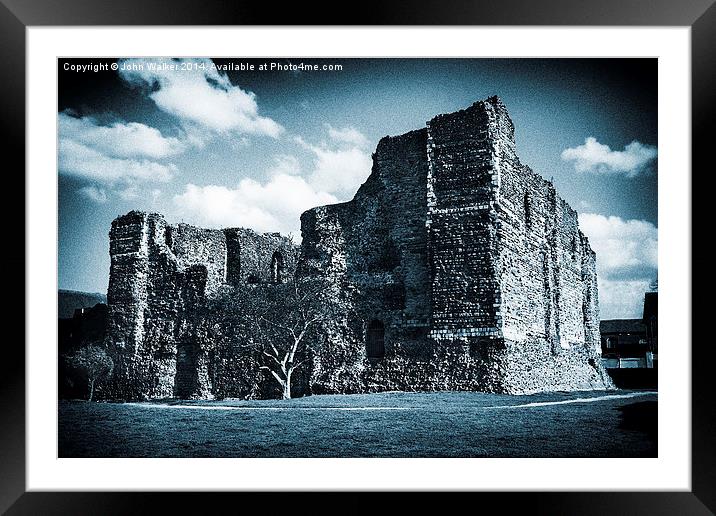 The Ruined Castle Framed Mounted Print by John B Walker LRPS