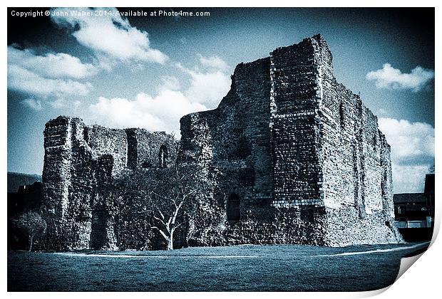 The Ruined Castle Print by John B Walker LRPS