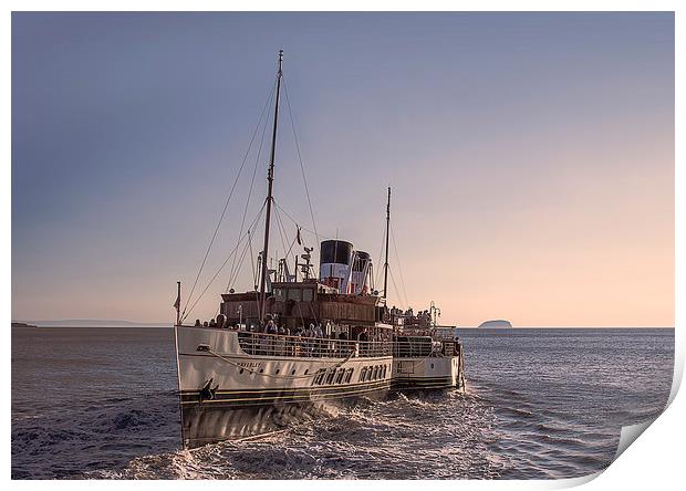 Paddle Steamer Waverley leaving Weston-Super-Mare Print by Ian Johnson