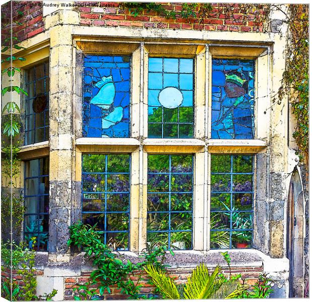Stained Glass Windows Canvas Print by Audrey Walker