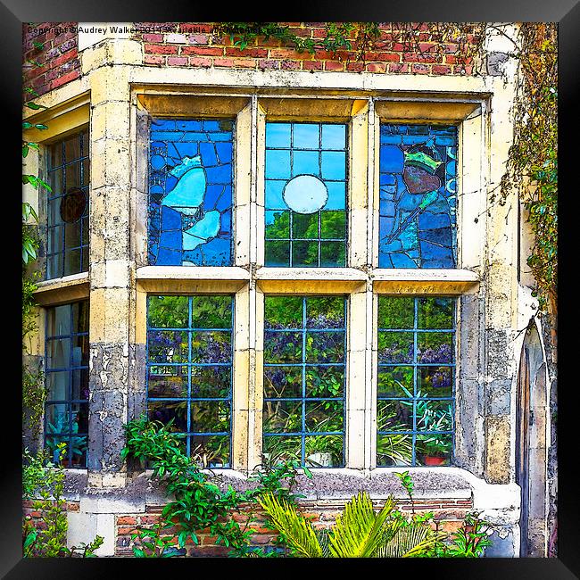 Stained Glass Windows Framed Print by Audrey Walker